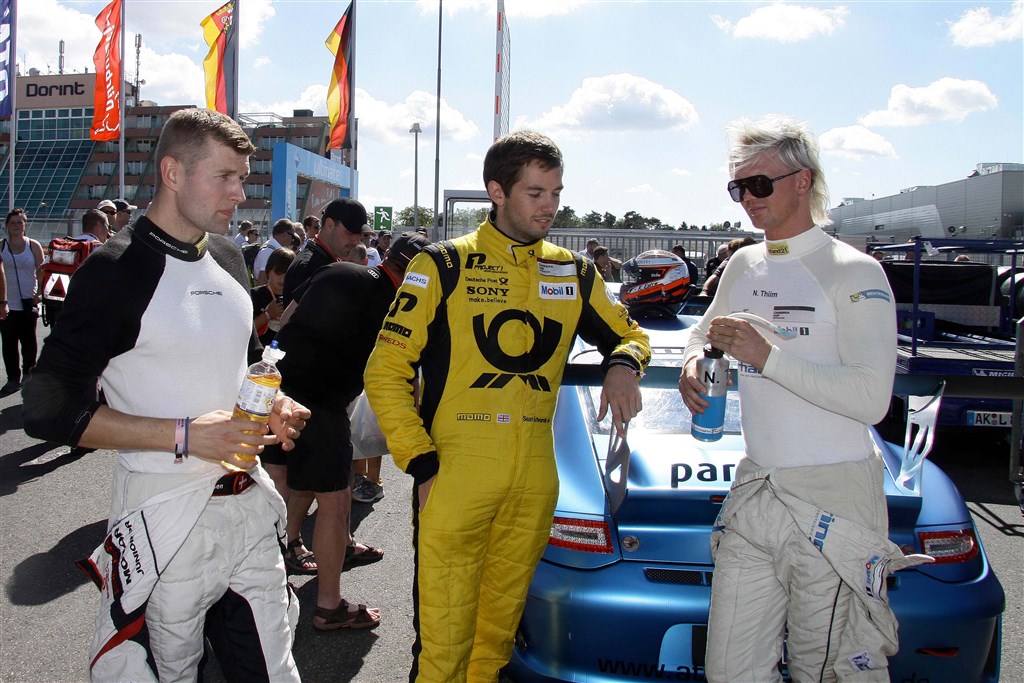 Fra venste: Michael Christensen, Sean Edwards og Nicki Thiim
(Foto: Grand Prix Photo)